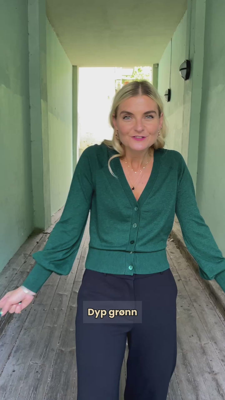 Raglan Cocoon Cardigan - pine green