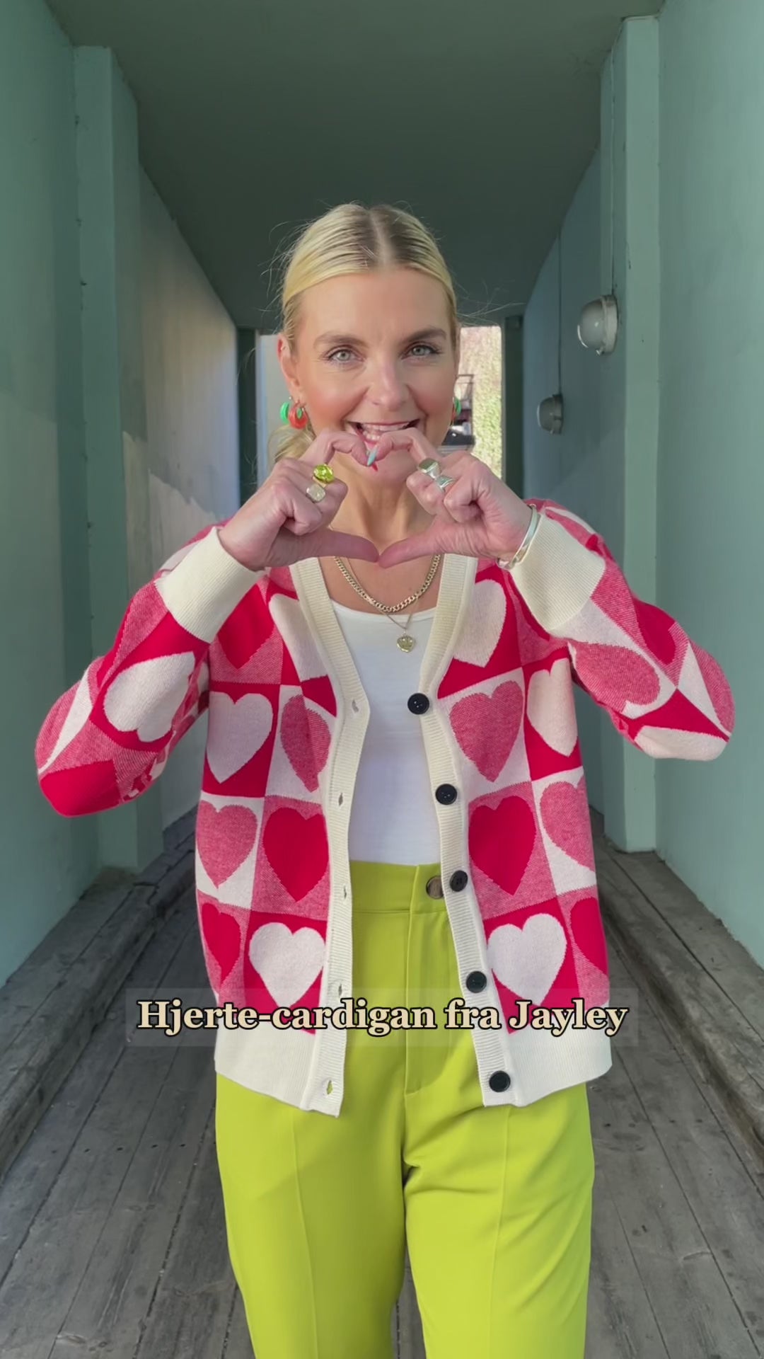 Love Heart Cashmere and Banana Peel Cardigan