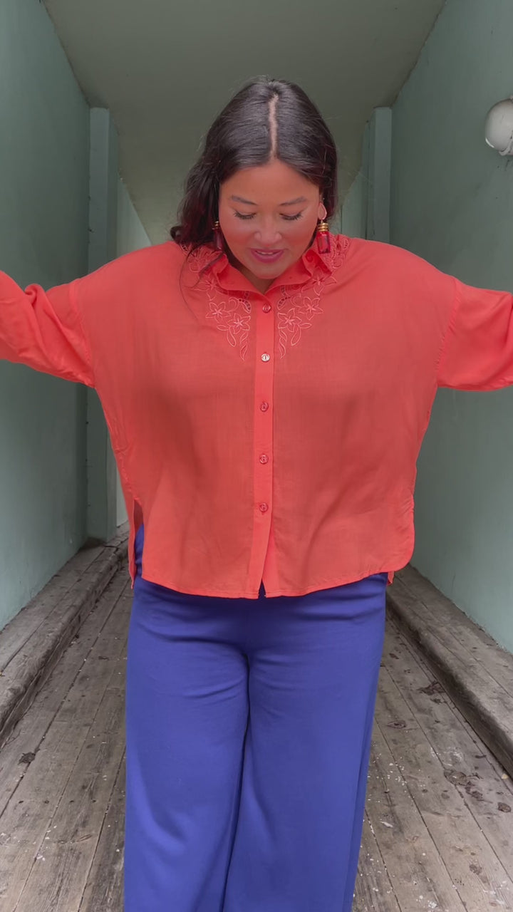 Fee Rhodes bluse - popsicle orange
