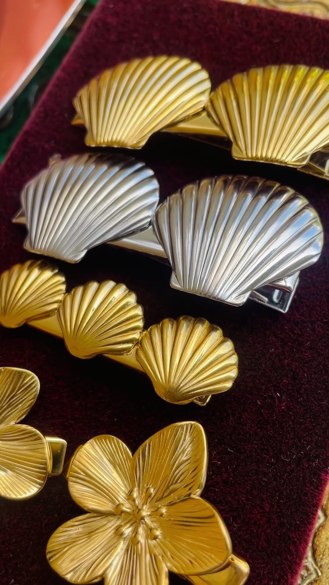 Hårklemme hjerteskjell - sølv