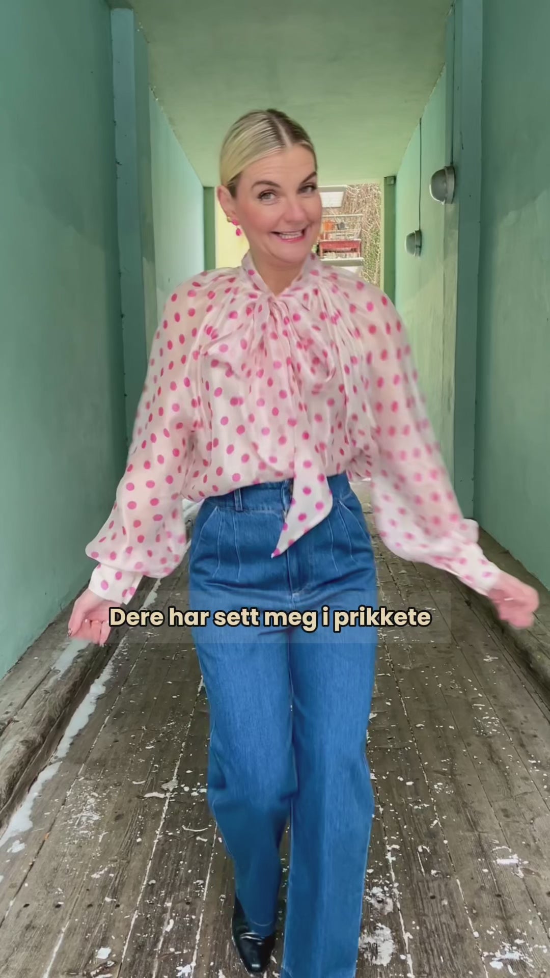 Ethel bluse - rose dot