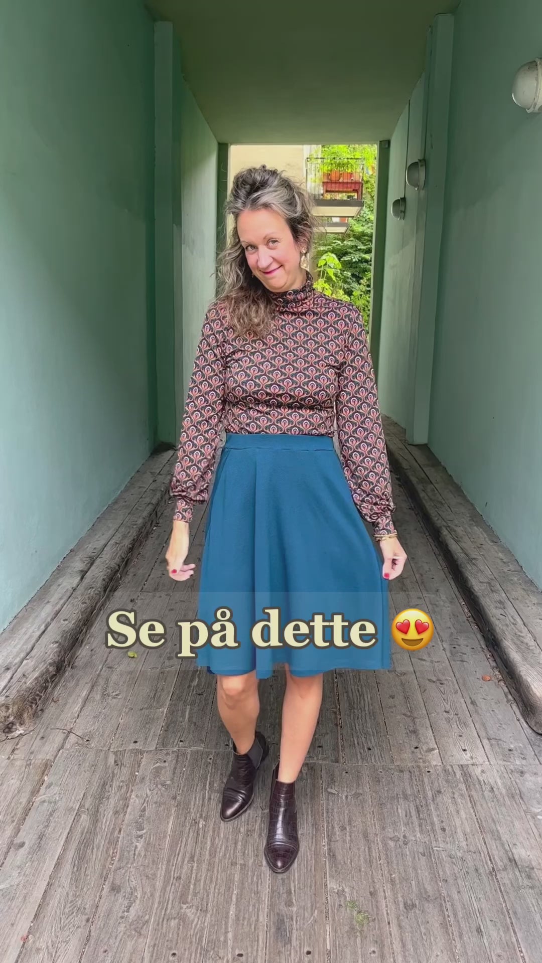 Serena Milano Crepe skjørt - blå