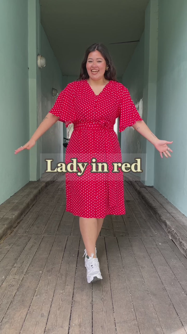 Monika dress - kort kjole - dots red