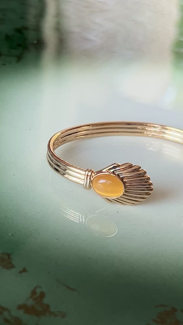 Armbånd Venus Bangle - amber gull