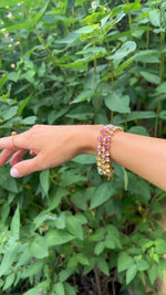Last inn og spill av video i Gallerivisningen, Rosanna bracelet - pastel rainbow combo
