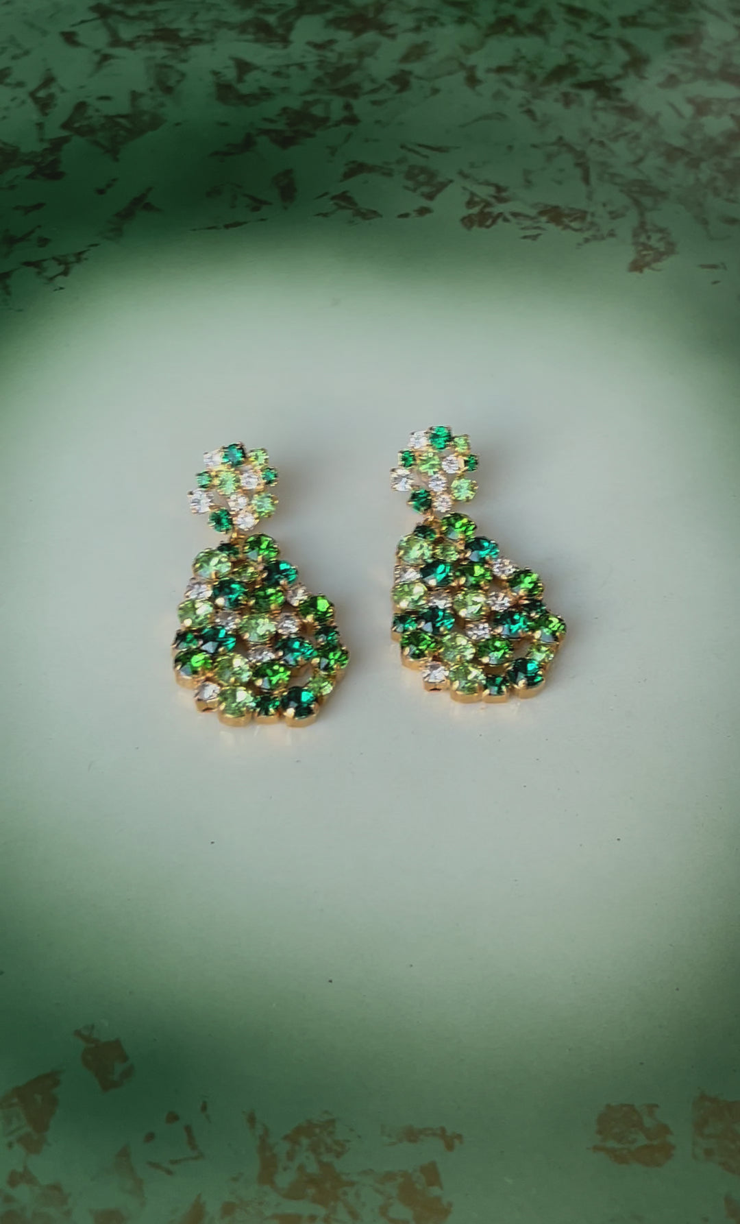 Hanna earrings - green combo