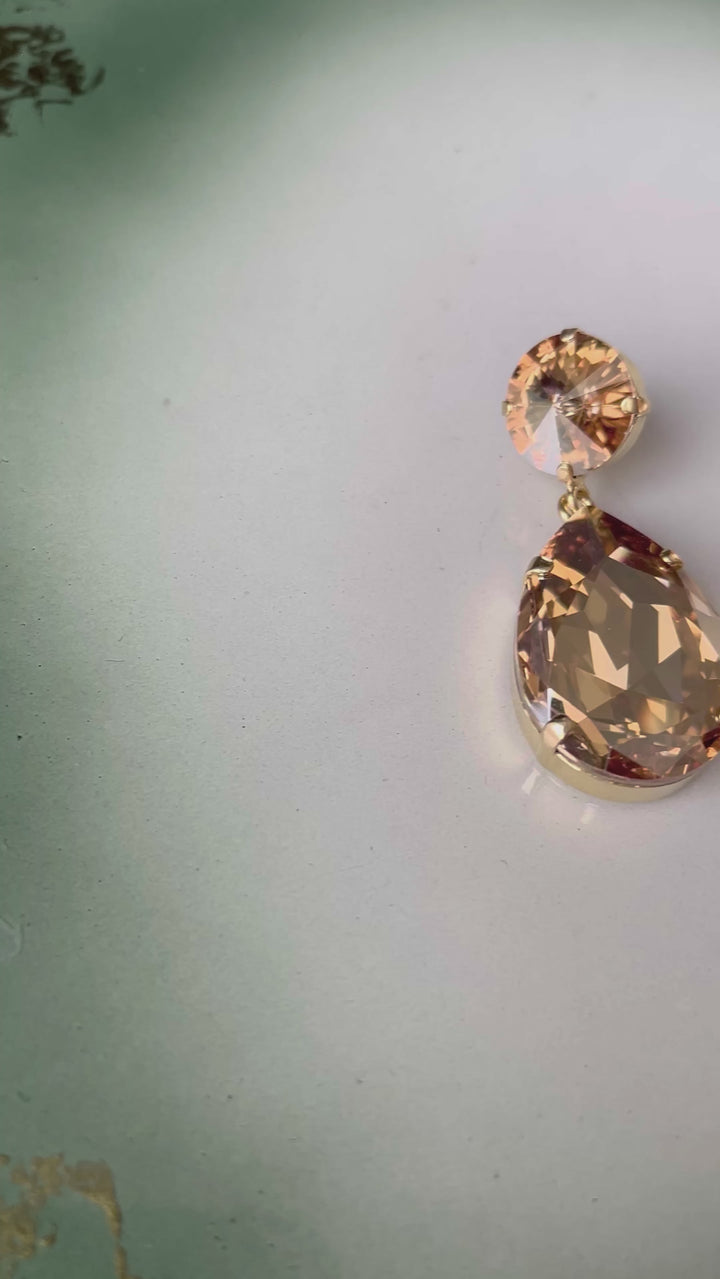Perfect drop earrings - golden shadow