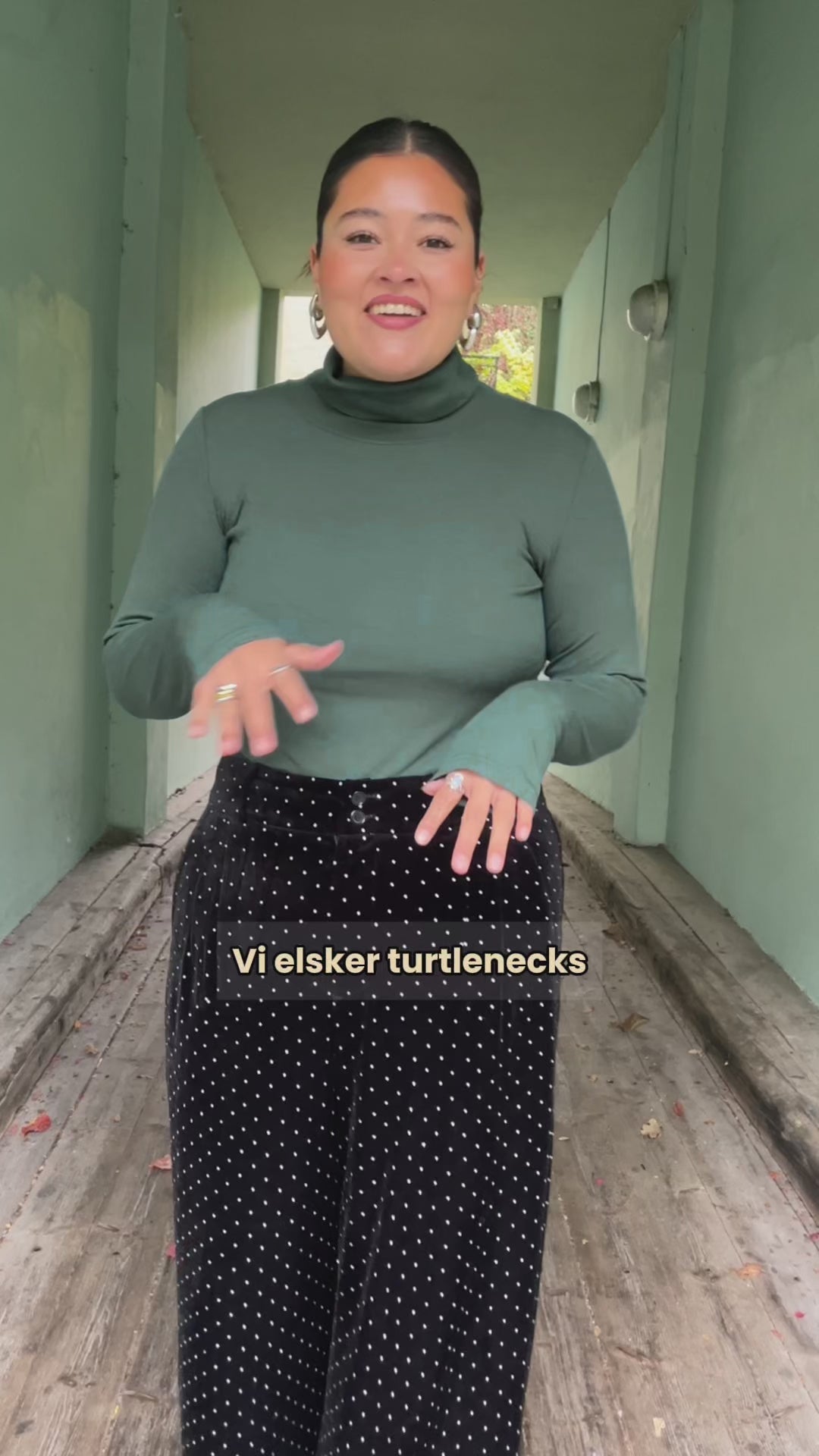 Cozy topp - dyp grønn