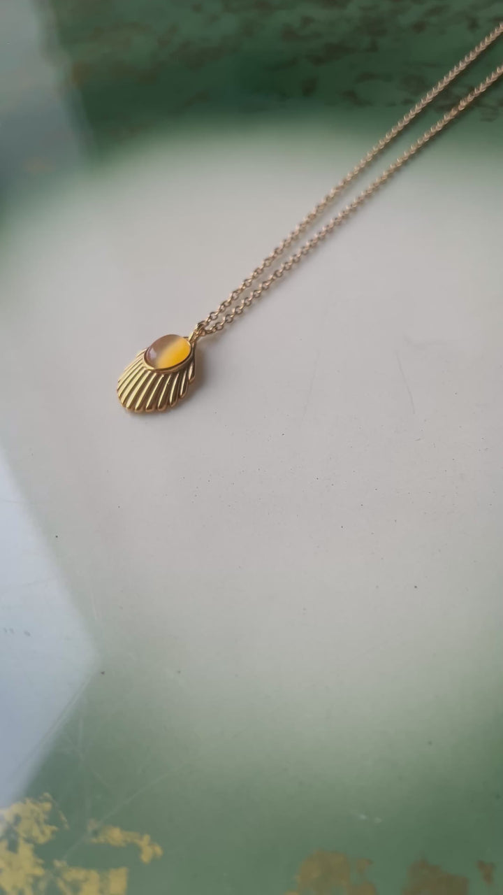Halskjede Venus chain - amber