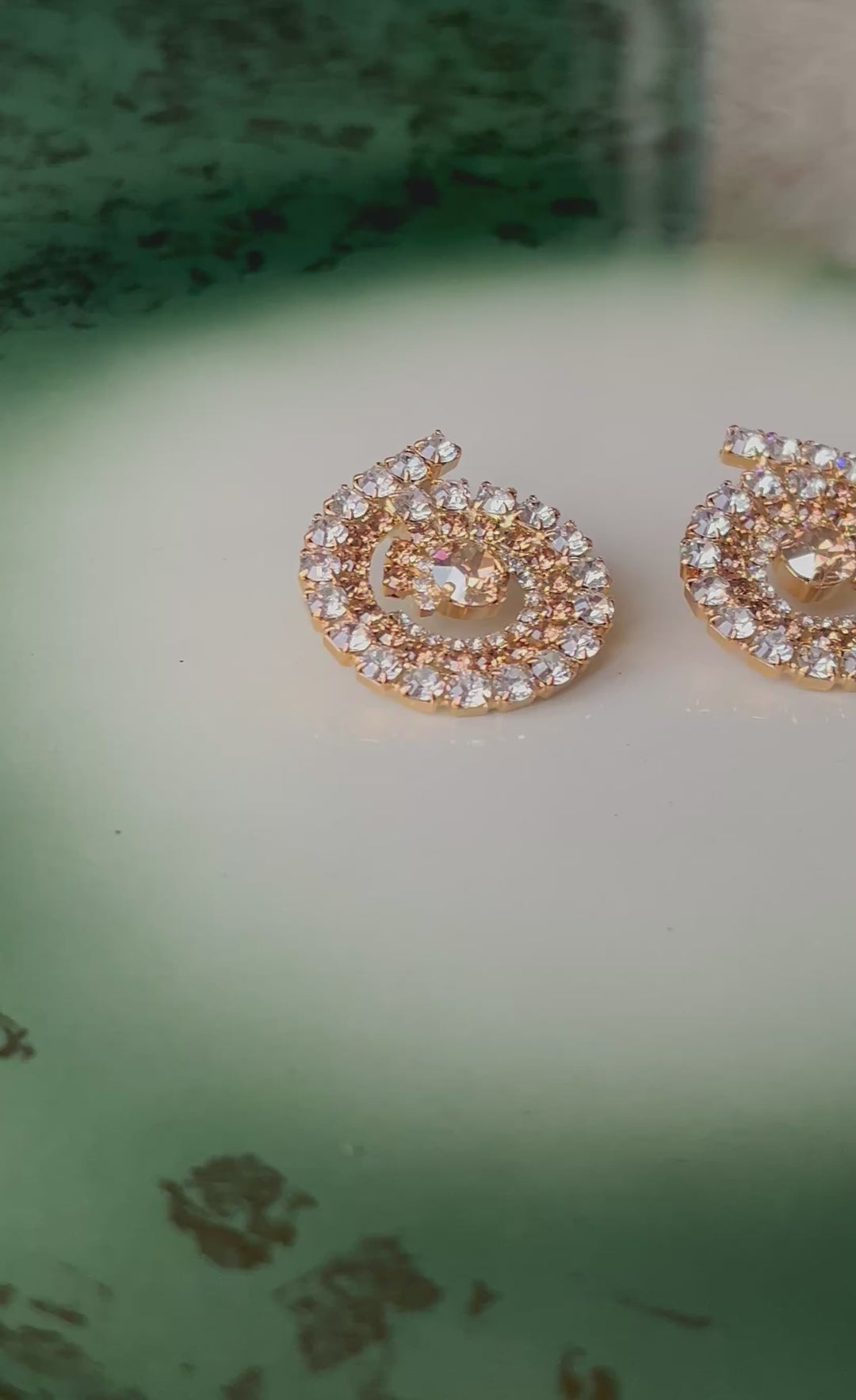 Zia earrings gold - topaz combo