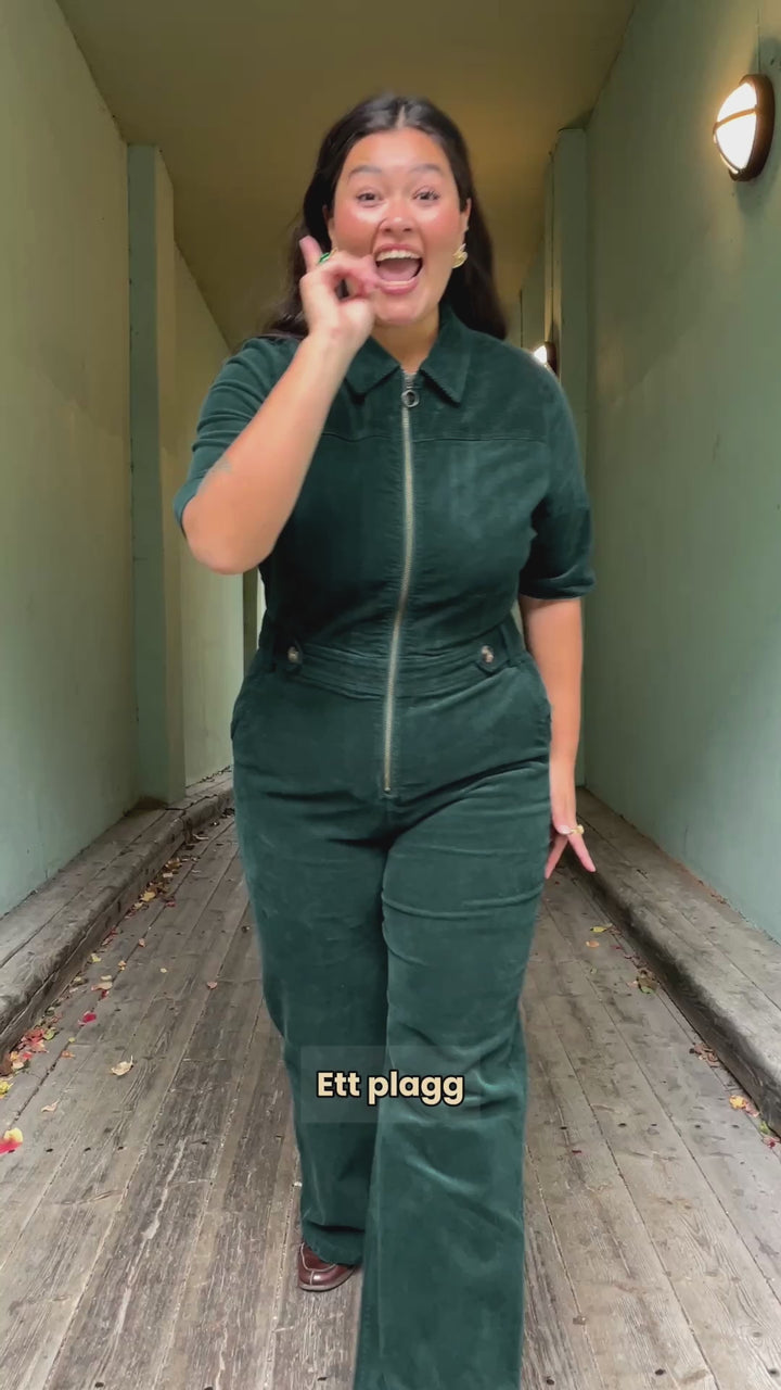 Garbo Corduroy buksedress - pine green