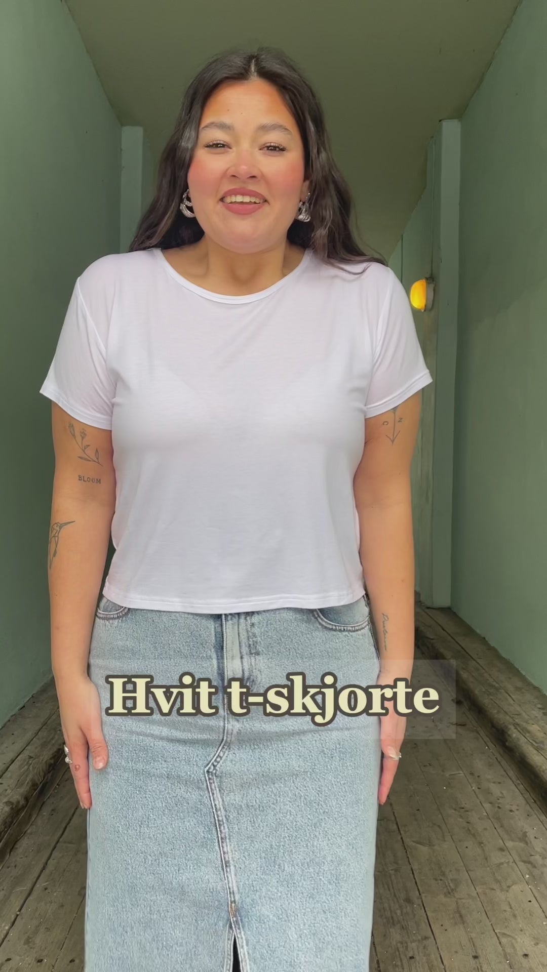 T-skjorte tencel - hvit