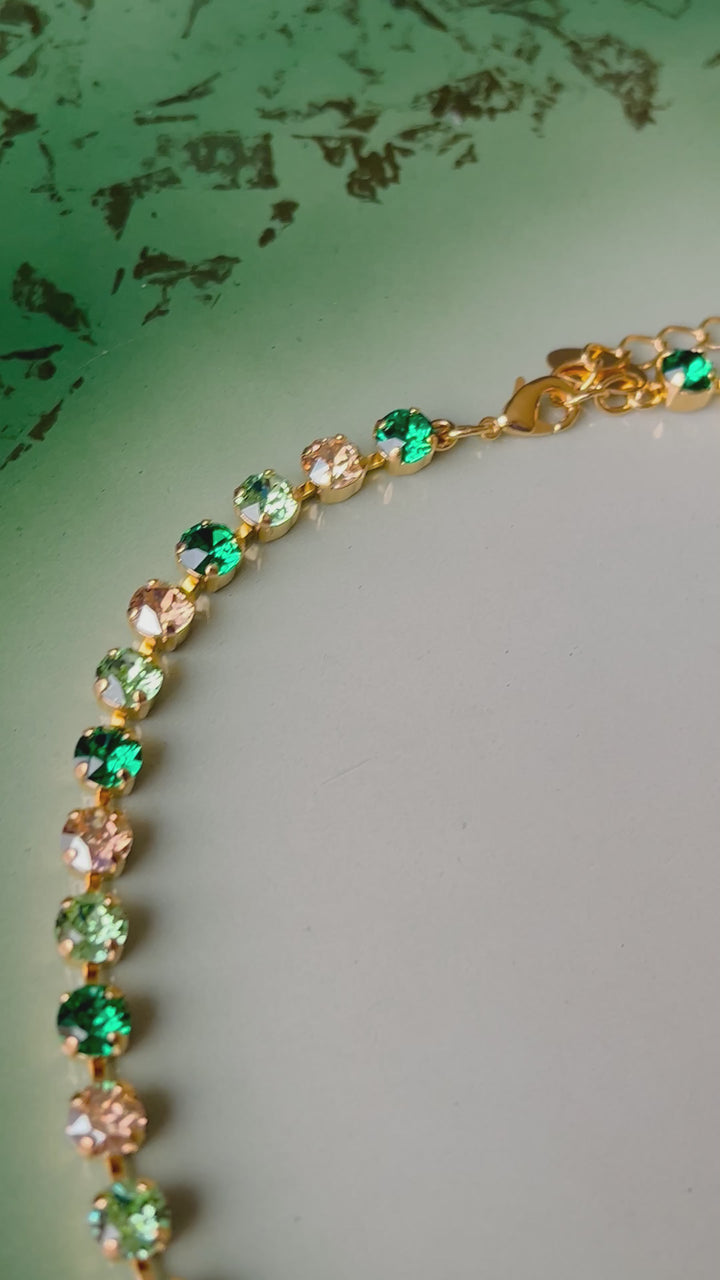 Nicola necklace - green combo