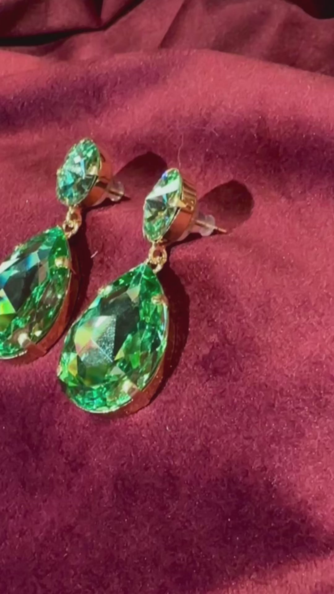 Perfect drop earrings - peridot