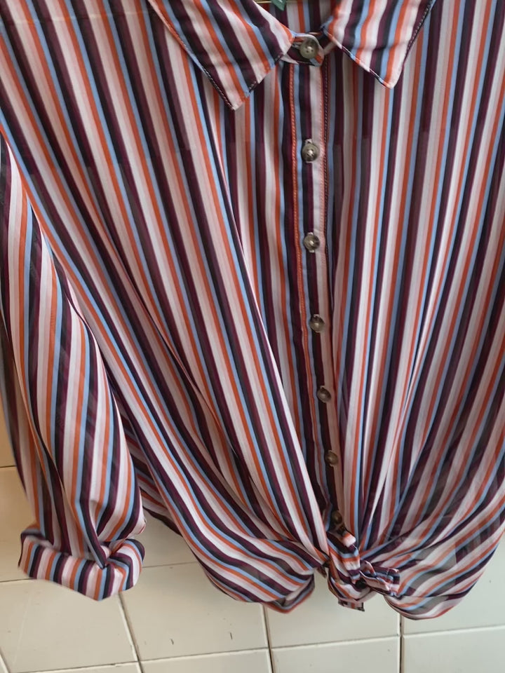 Vintagebluse - Multistriper , str 3XL