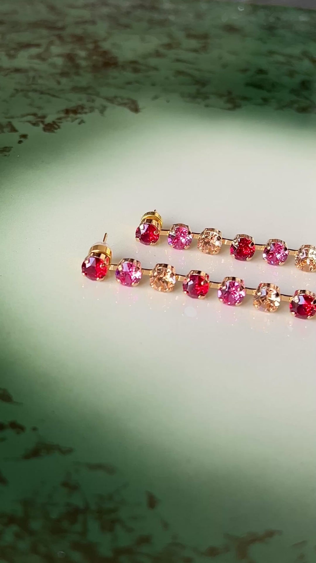 Nicola earrings - Scarlet Combo