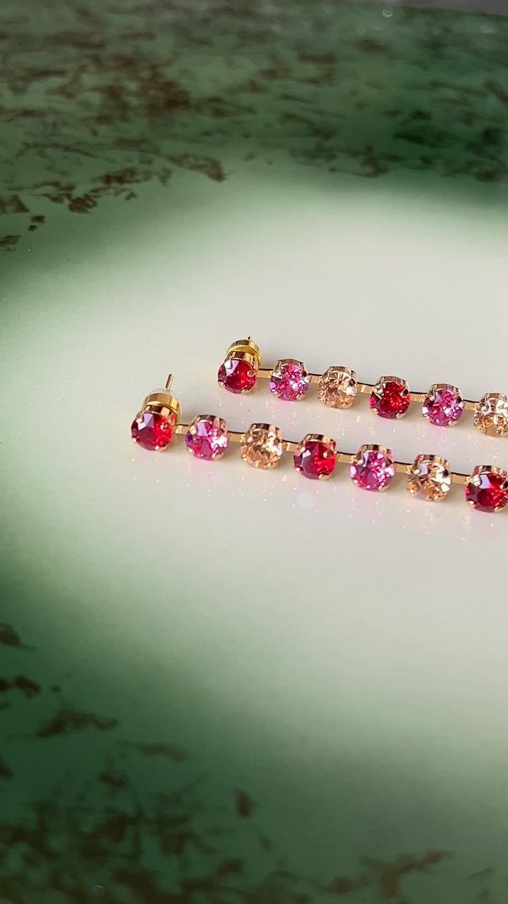Nicola earrings - Scarlet Combo