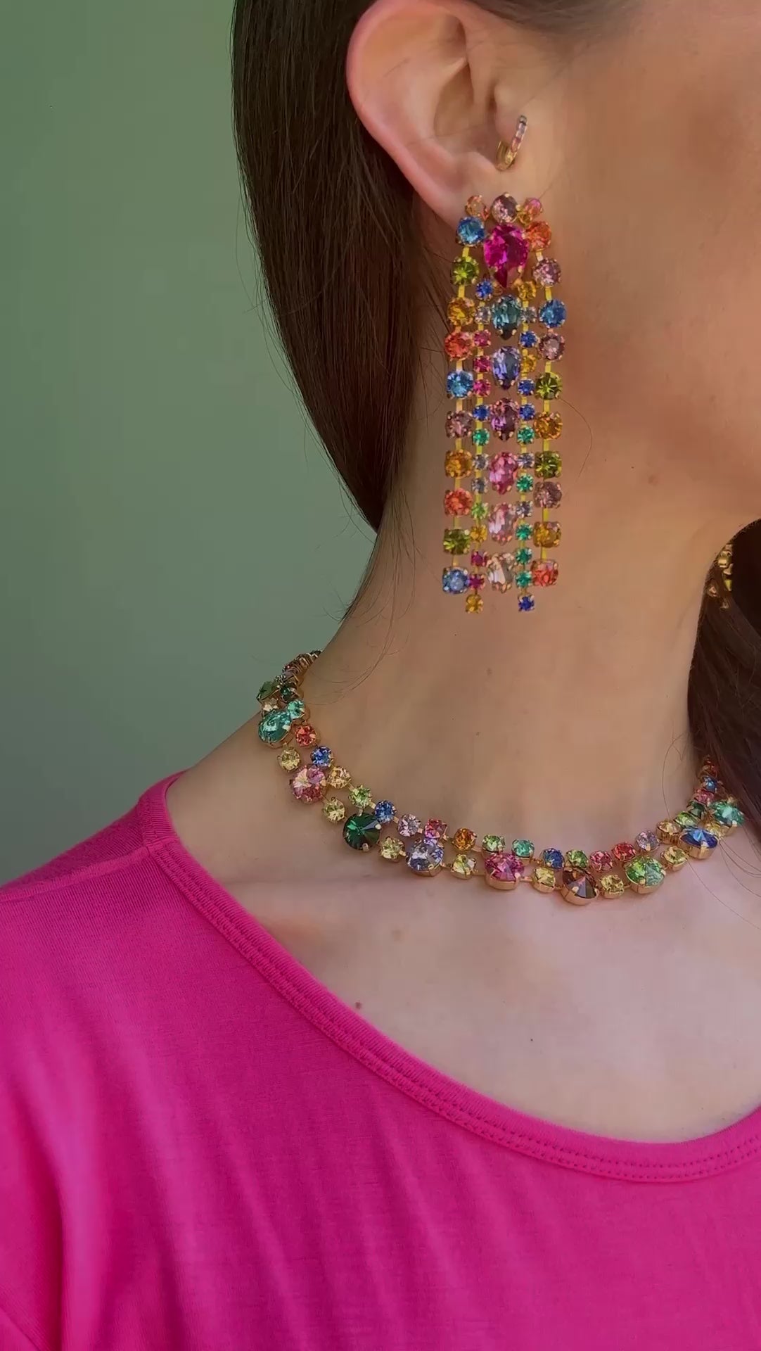 Penelope earrings - rainbow combo