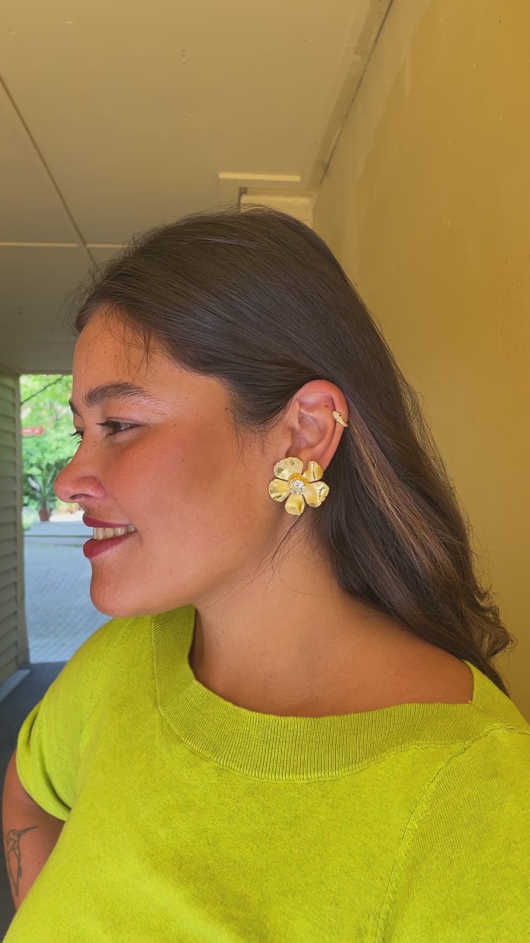 Anemone earrings - crystal