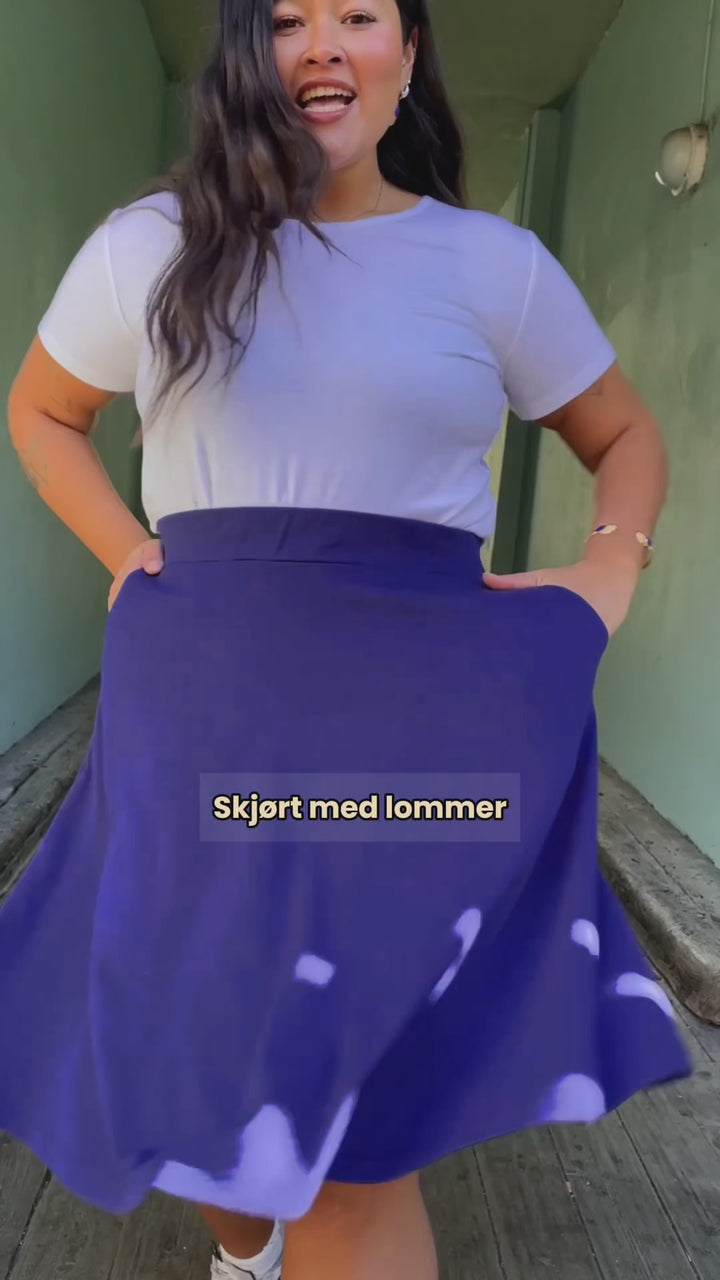 Serena Milano Crepe skjørt - beacon blue