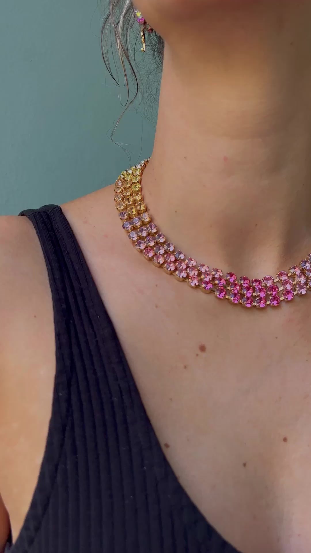 Rosanna necklace - pastell rainbow combo