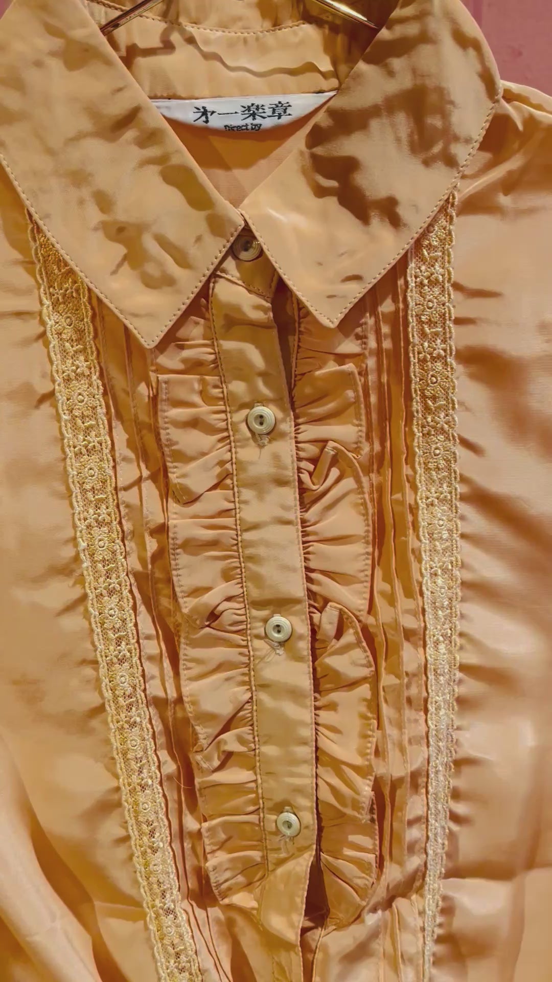 Vintagebluse - 205 Peachy, str XS