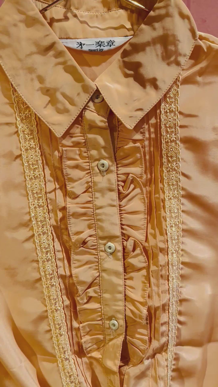 Vintagebluse - 205 Peachy, str XS