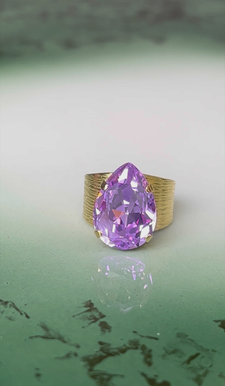 Classic drop ring - violet