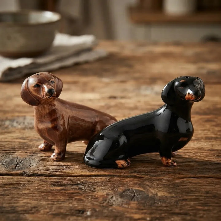 Quail Ceramics interiør Salt- og pepperbøsse - dachs