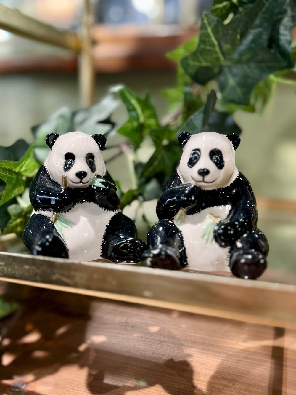 Quail Ceramics interiør Salt- og pepperbøsse - panda