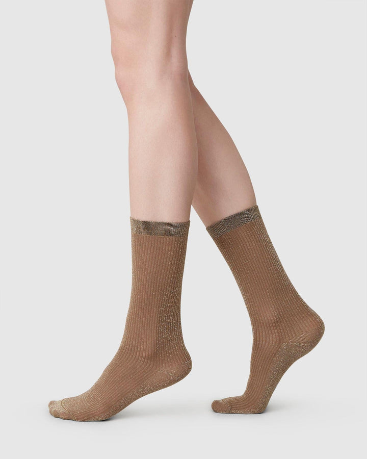 Swedish Stockings strømpebukser Sokker Magda Shimmery - lysebrun
