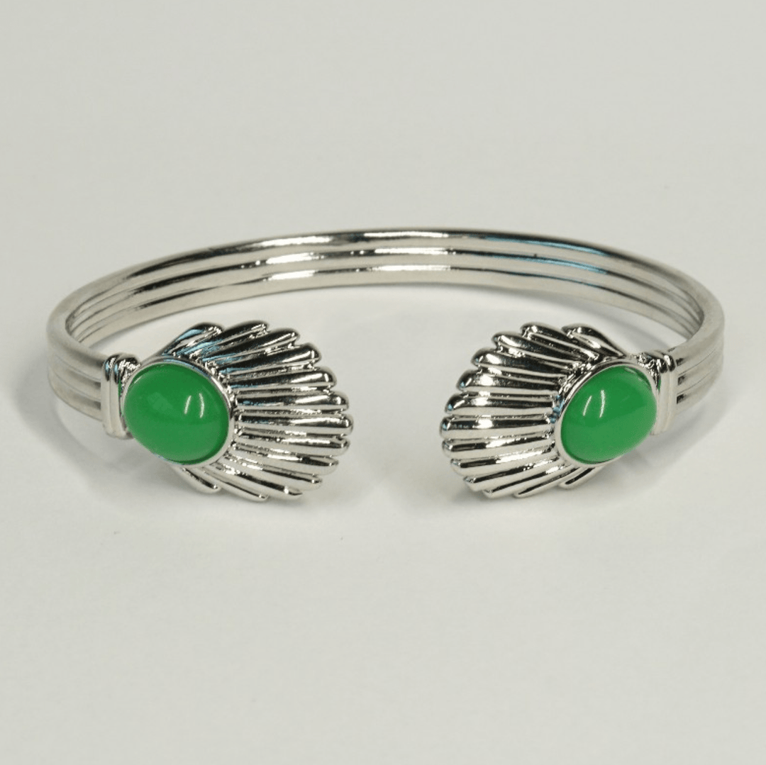 Urban Hippies armbånd Venus Bangle armbånd - emerald sølv