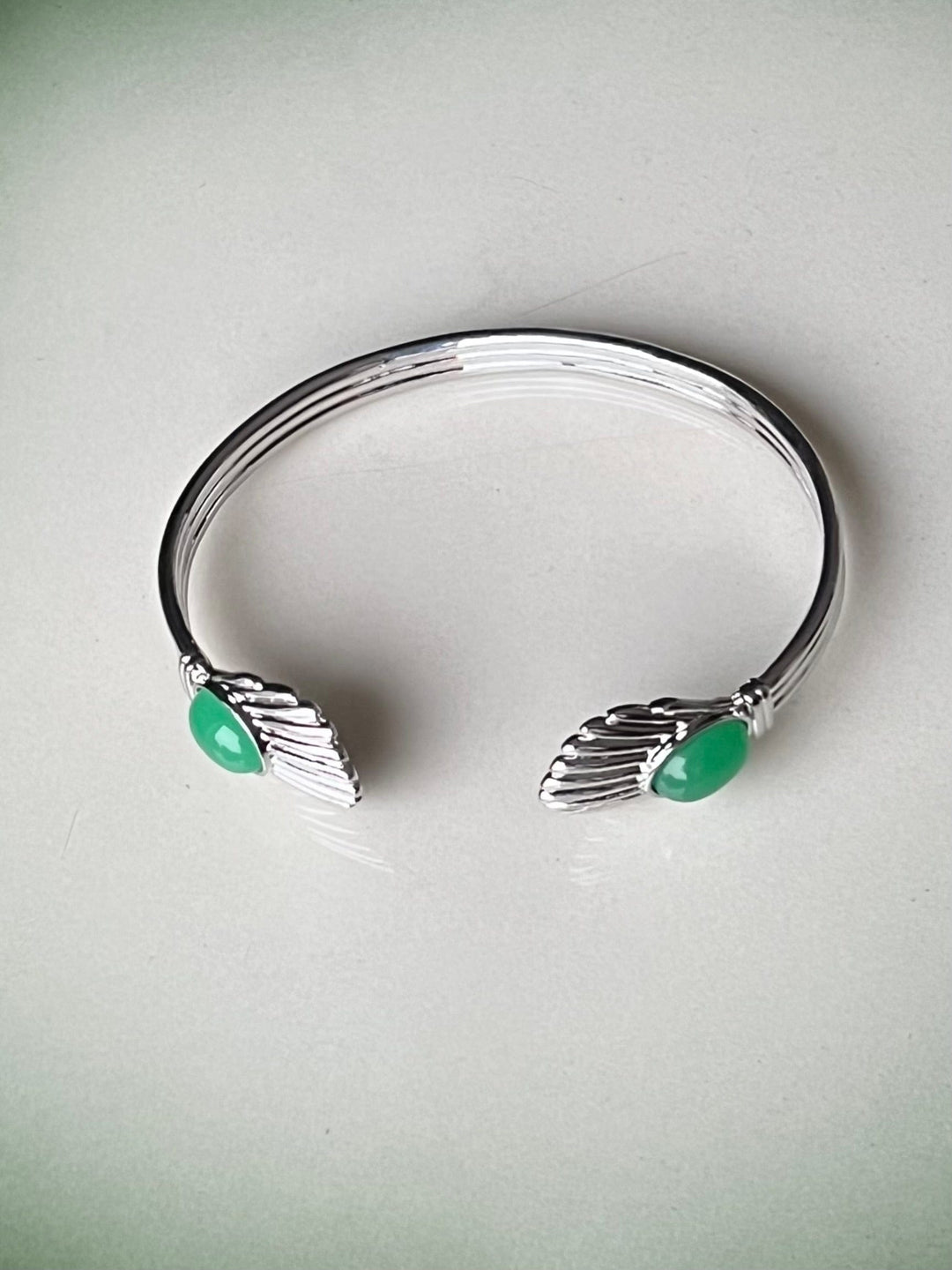 Urban Hippies armbånd Venus Bangle armbånd - emerald sølv