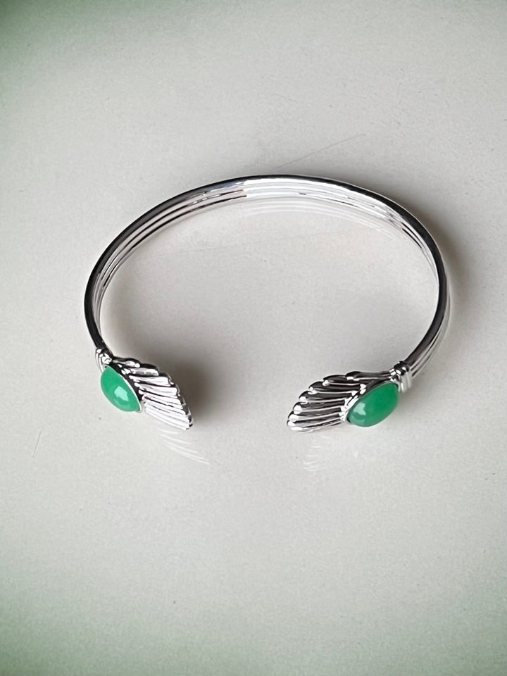 Urban Hippies armbånd Venus Bangle armbånd - emerald sølv