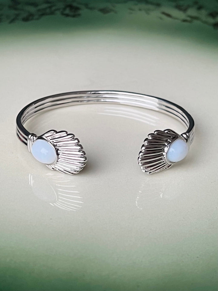 Urban Hippies armbånd Venus Bangle armbånd - opal white sølv