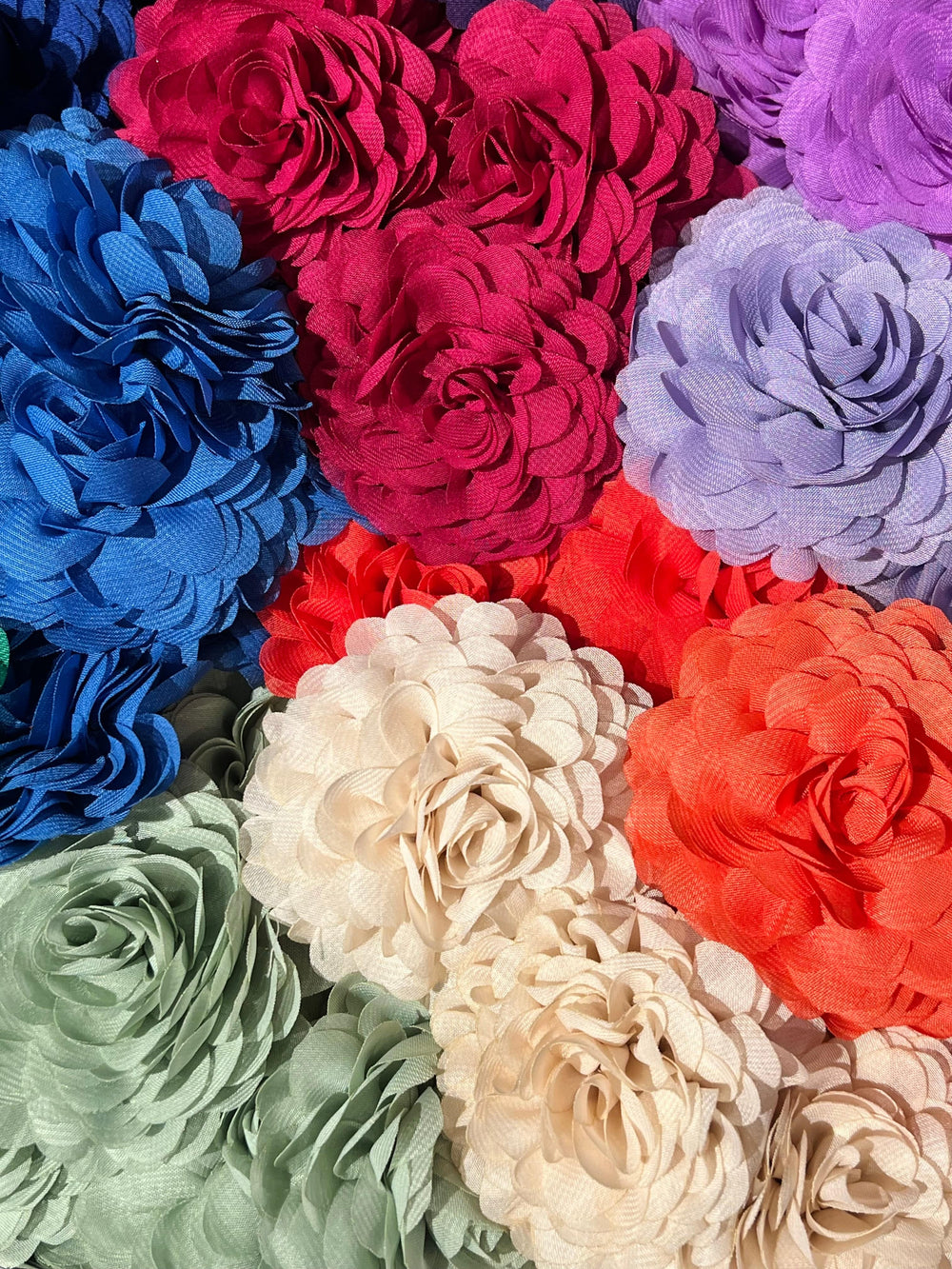 Urban Hippies hårpynt Hårblomst chiffon - kremhvit