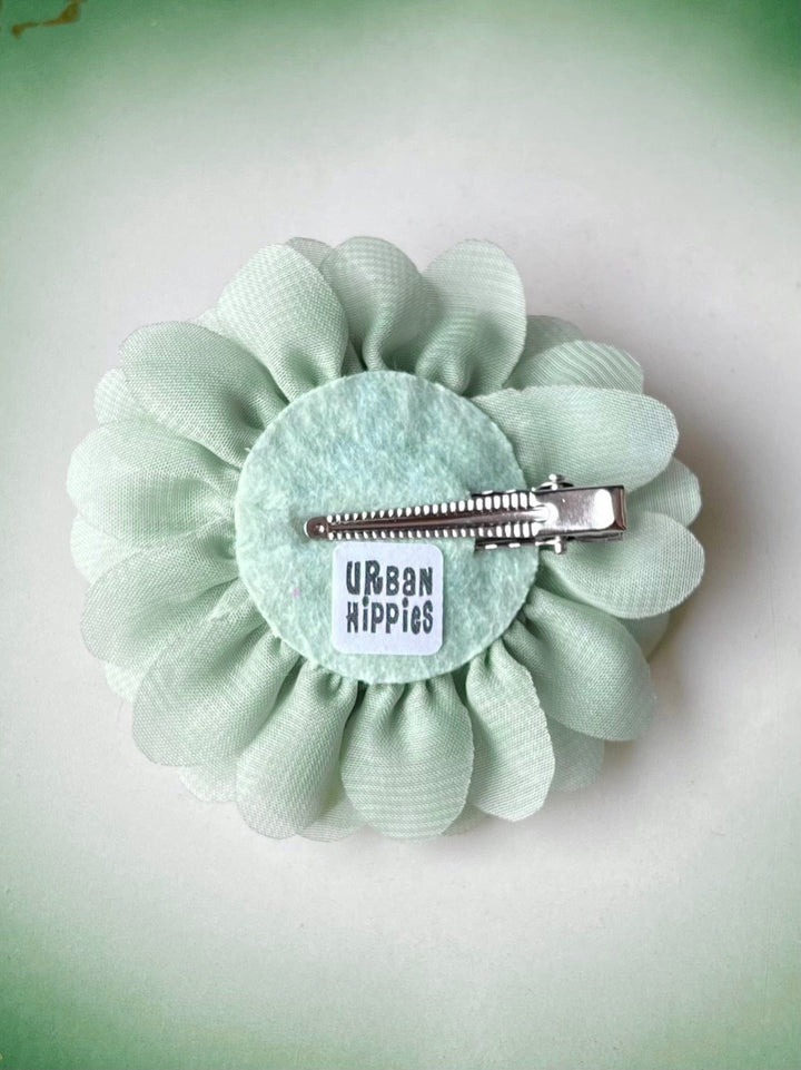 Urban Hippies hårpynt Hårblomst chiffon - salvie grønn