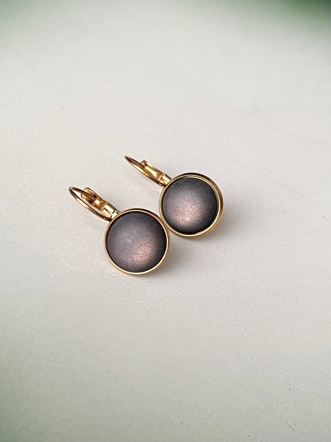 Urban Hippies øredobber Øredobber dots - Brown matte