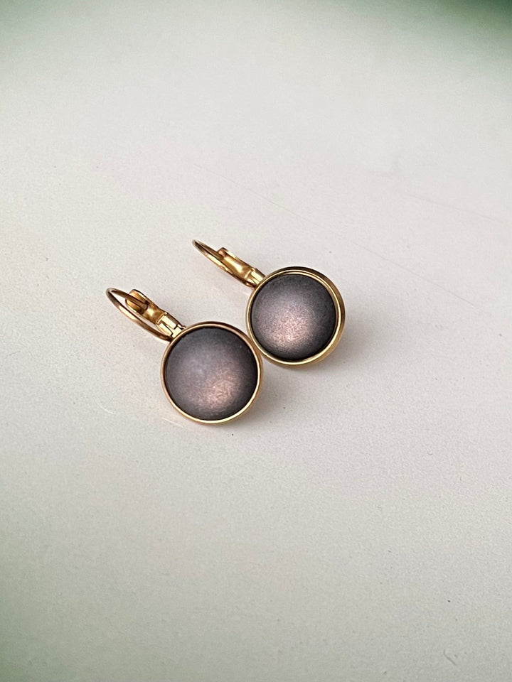 Urban Hippies øredobber Øredobber dots - Brown matte