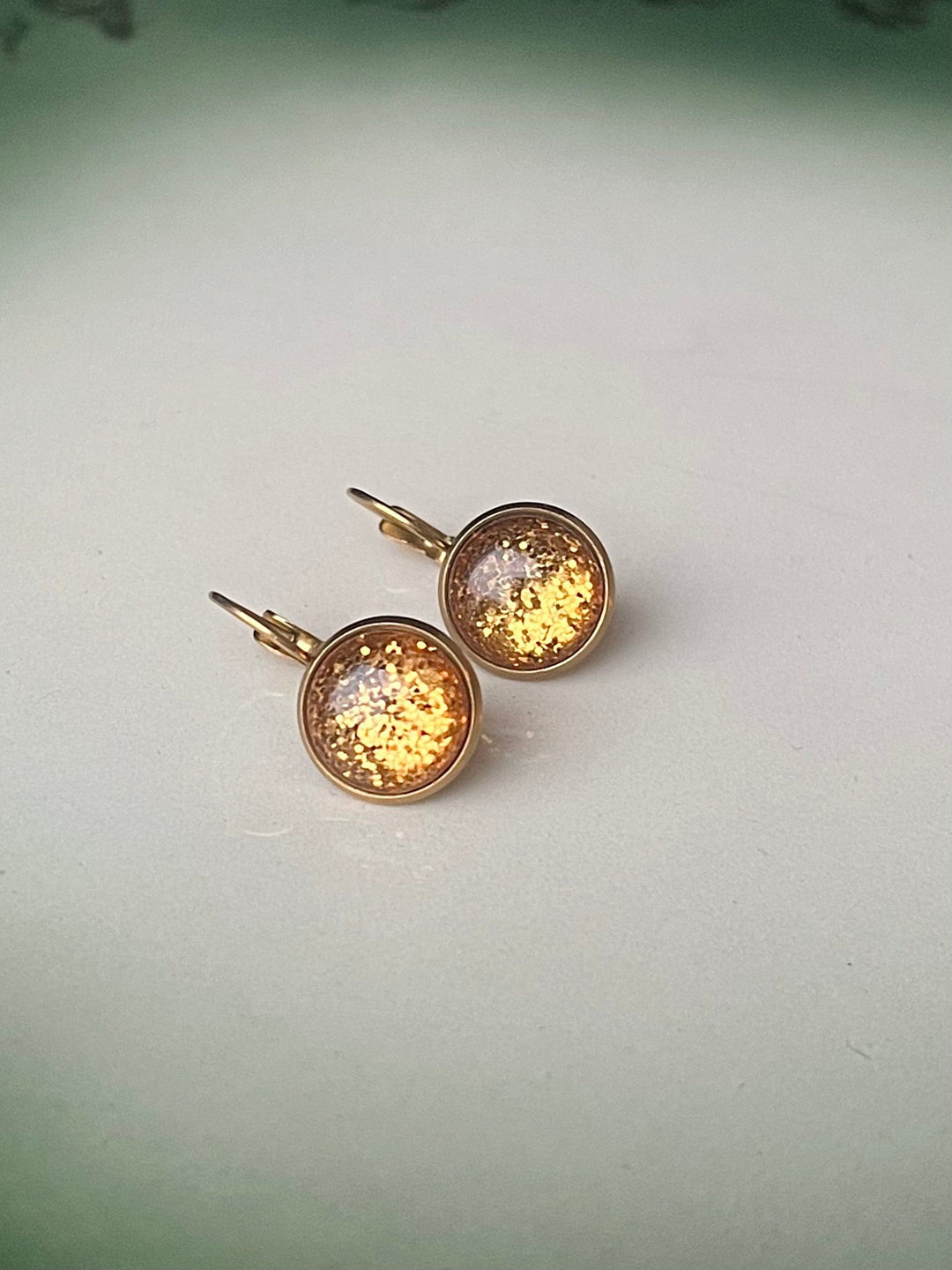 Urban Hippies øredobber Øredobber dots - caramel glitter