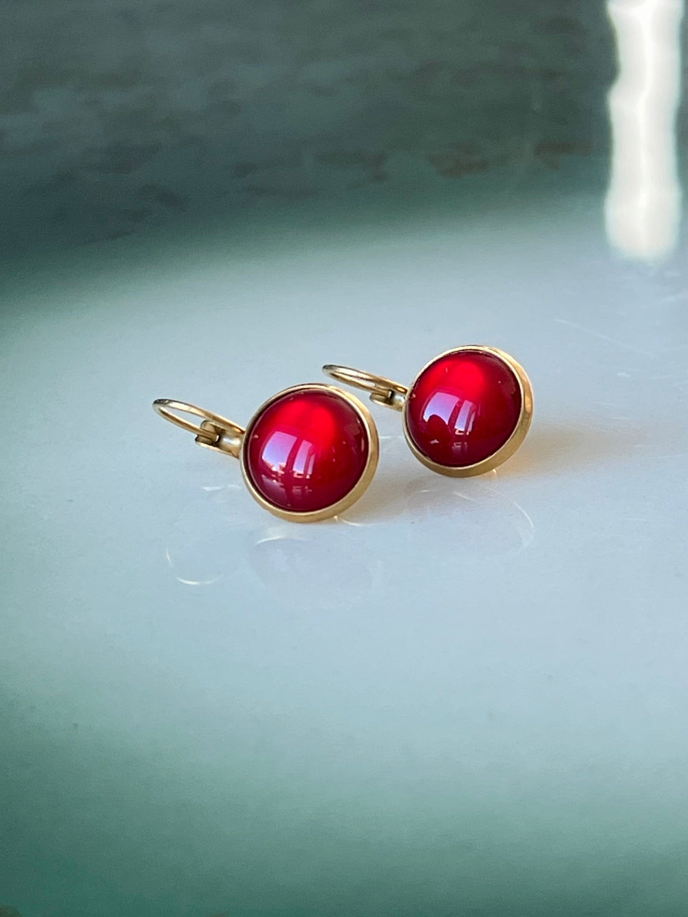 Urban Hippies øredobber Øredobber dots - chili red