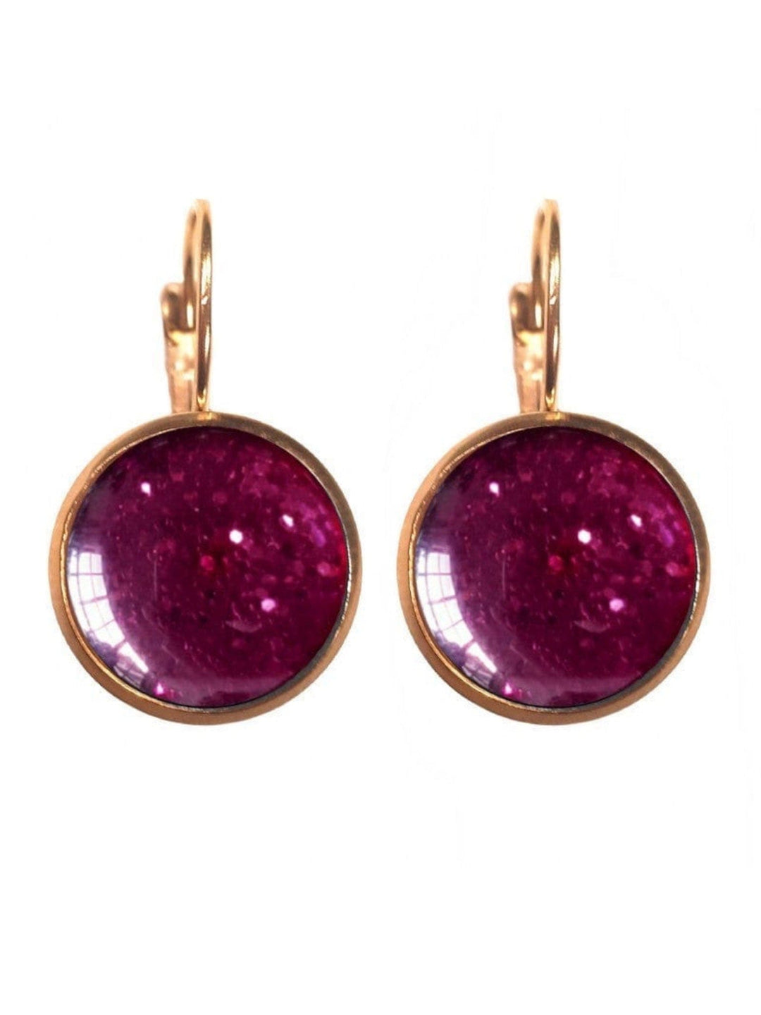 Urban Hippies øredobber Øredobber dots - fuchsia glitter