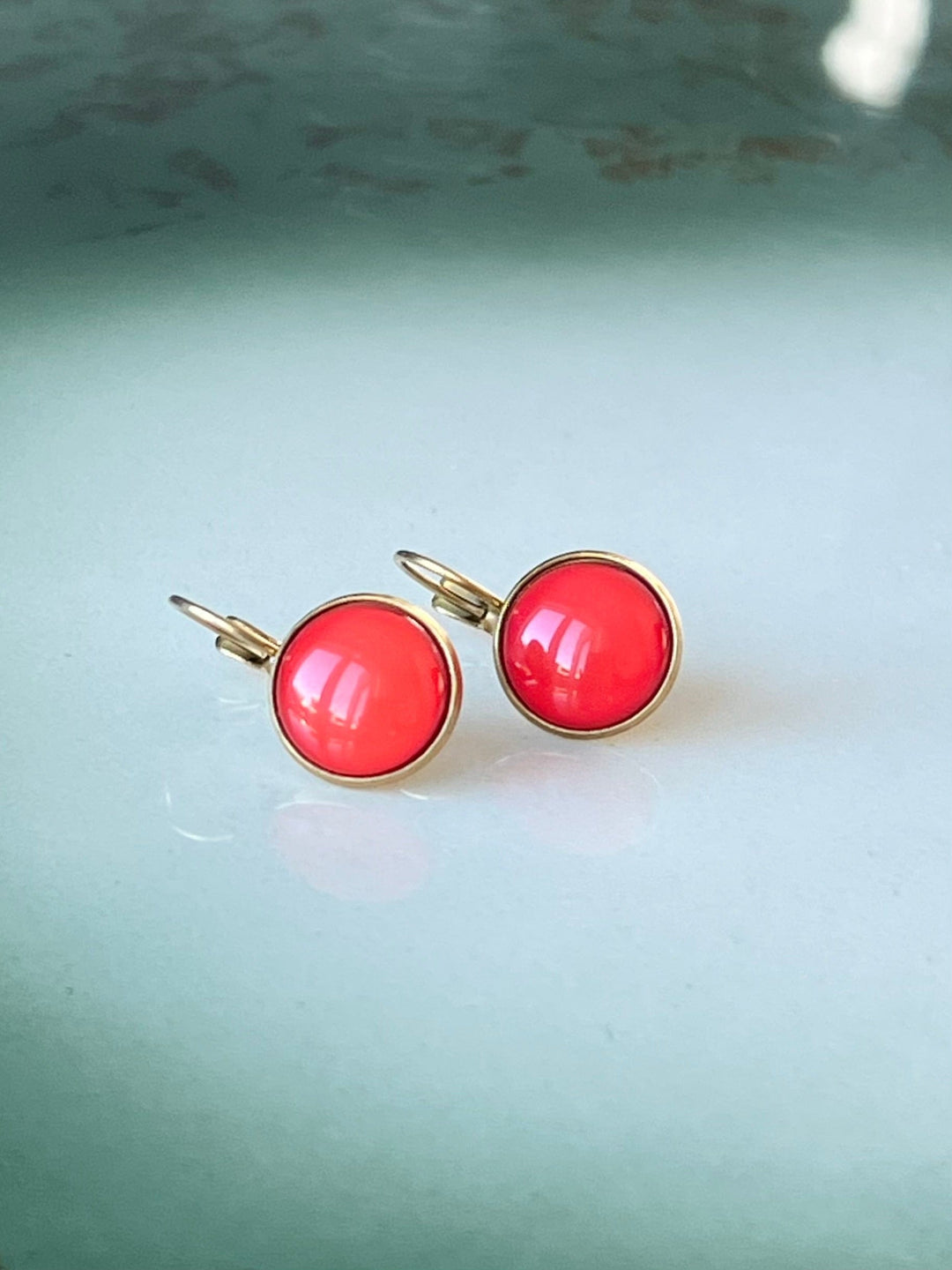 Urban Hippies øredobber Øredobber dots - hibiscus red