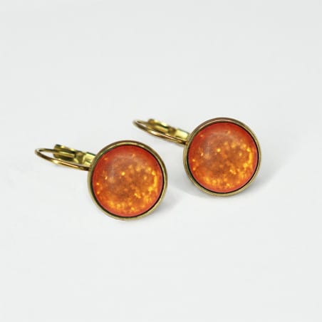 Urban Hippies øredobber Øredobber dots - pumpkin shimmer