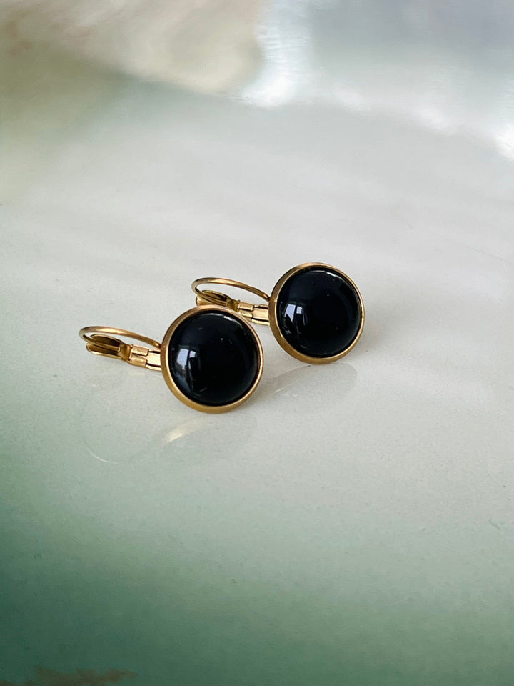 Urban Hippies øredobber Øredobber dots - shiny black