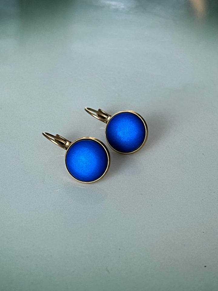 Urban Hippies øredobber Øredobber dots - silky dazzling blue