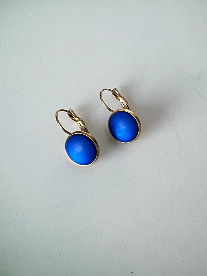 Urban Hippies øredobber Øredobber dots - silky dazzling blue