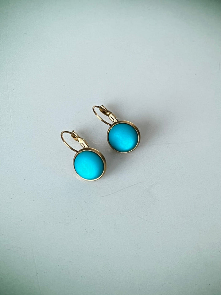 Urban Hippies øredobber Øredobber dots - silky turquoise