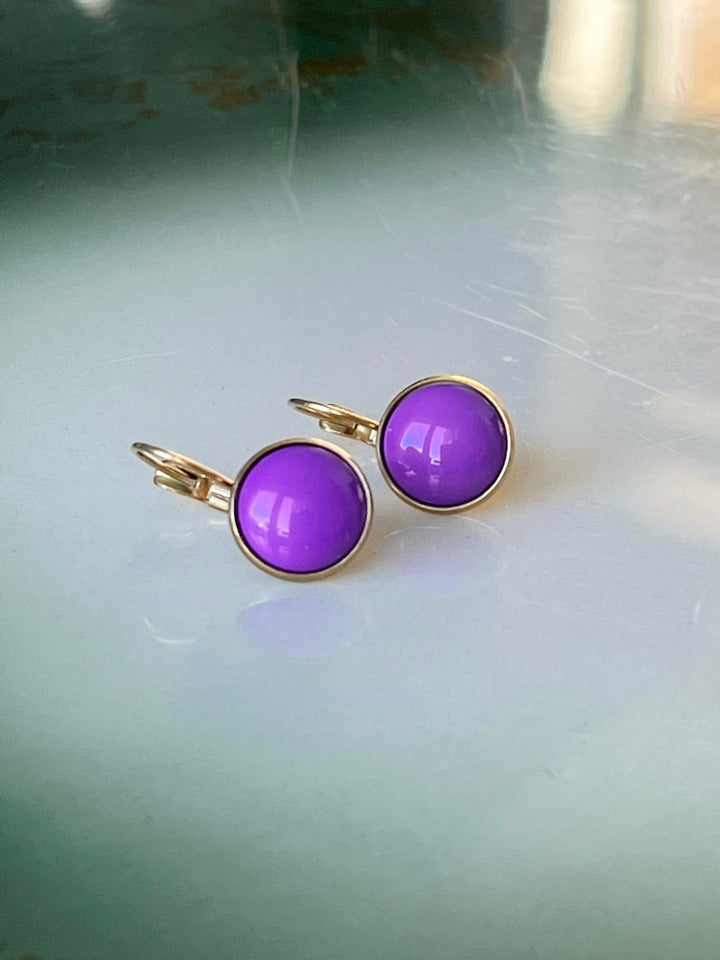 Urban Hippies øredobber Øredobber dots - solid purple
