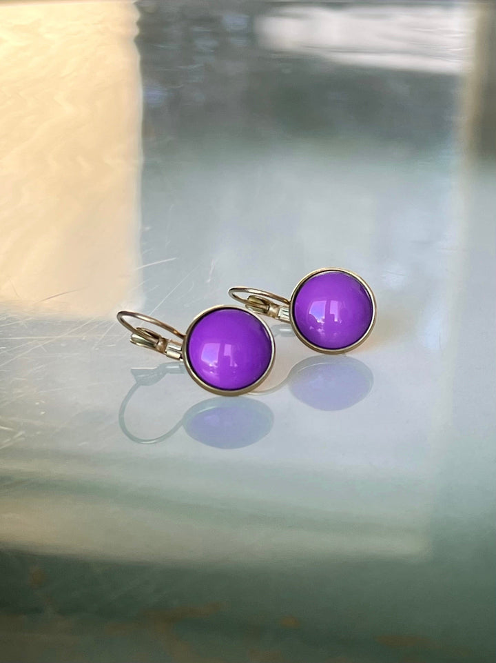 Urban Hippies øredobber Øredobber dots - solid purple